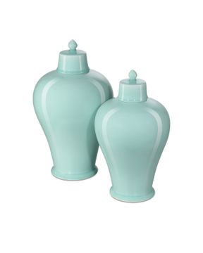 Celadon Medium Green Maiping Jar by Currey and Company - view 3