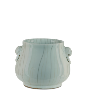 Celadon Crackle Basket Planter by Currey and Company
