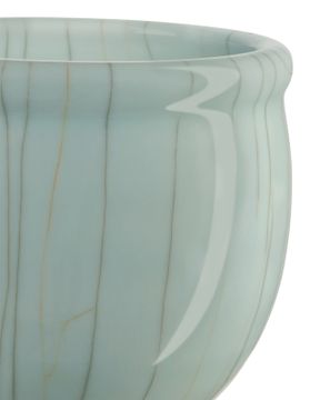 Celadon Crackle Round Planter by Currey and Company - view 2
