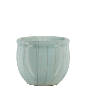 Celadon Crackle Round Planter by Currey and Company