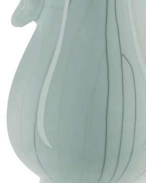 Celadon Crackle Deer Heads Vase by Currey and Company - view 3