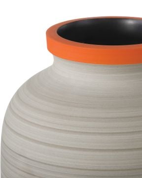 Happy 80's Gray, Beige, Orange & Blue Vase Set of 3 by Currey and Company - view 3