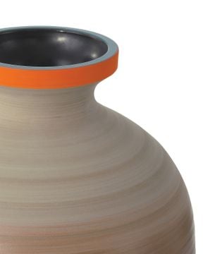 Happy 80's Gray, Beige, Orange & Blue Vase Set of 3 by Currey and Company - view 4
