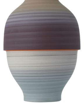 Happy 80's Gray, Beige, Orange & Blue Vase Set of 3 by Currey and Company - view 7