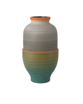Happy 80's Gray, Beige, Orange & Blue Vase Set of 3 by Currey and Company - view 8
