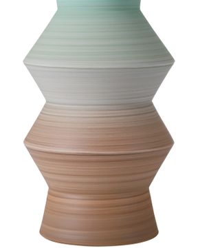 Happy 80's Brown & Pale Blue Vase Set of 2 by Currey and Company - view 3