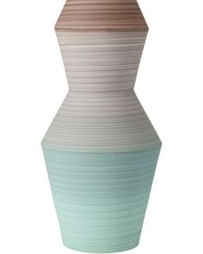 Happy 80's Brown & Pale Blue Vase Set of 2 by Currey and Company - view 4