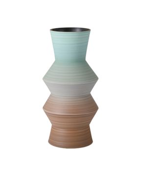 Happy 80's Brown & Pale Blue Vase Set of 2 by Currey and Company - view 6