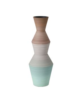 Happy 80's Brown & Pale Blue Vase Set of 2 by Currey and Company - view 7