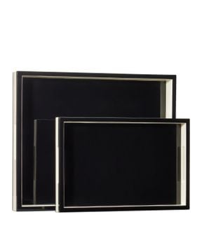 Ivory Lacquer Tray Set of 2 by Currey and Company - view 4