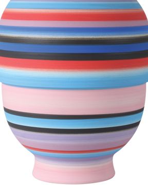 Happy 80's Small Bright Blue & Red Vase by Currey and Company - view 3