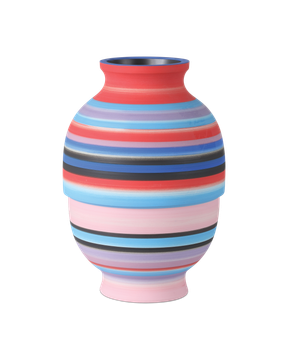 Happy 80's Small Bright Blue & Red Vase by Currey and Company