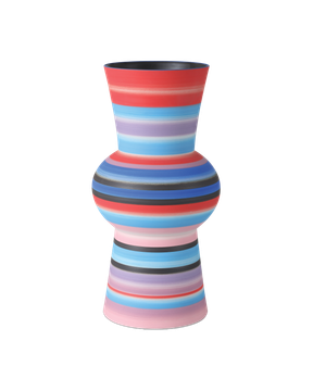 Happy 80's Medium Bright Blue & Red Vase by Currey and Company
