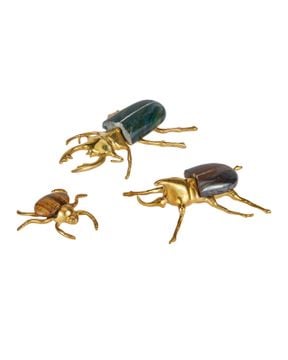 Brass Beetle Colony Set of 3 by Currey and Company - view 3