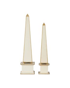 Daphne Ivory Obelisk Set of 2 by Currey and Company - view 3