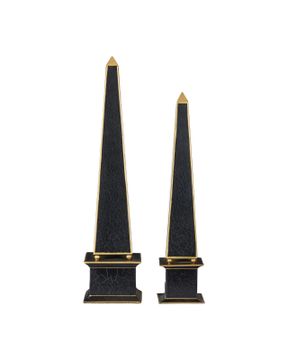 Daphne Black Obelisk Set of 2 by Currey and Company - view 3