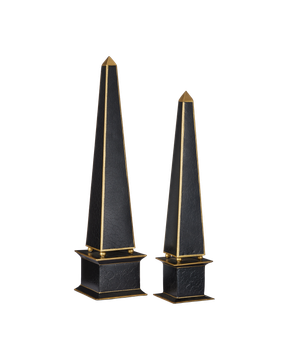 Daphne Black Obelisk Set of 2 by Currey and Company