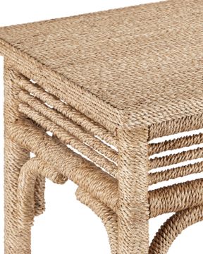 Olisa Rope Console Table by Currey and Company - view 2