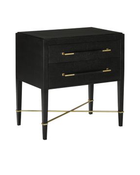 Verona Black Nightstand by Currey and Company