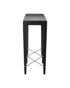 Verona Black Console Table by Currey and Company - view 4