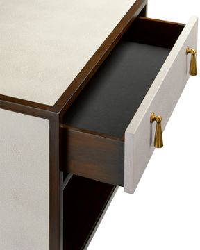Evie Shagreen Nightstand by Currey and Company - view 2