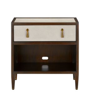 Evie Shagreen Nightstand by Currey and Company - view 3