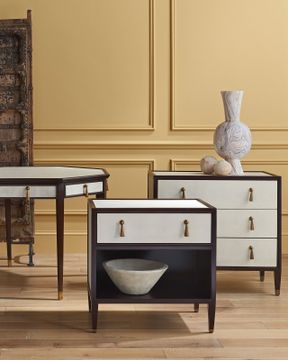 Evie Shagreen Nightstand by Currey and Company - view 6
