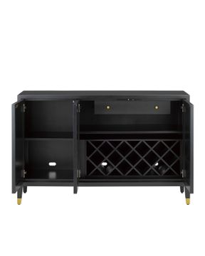Bramford Black Cabinet by Currey and Company - view 4