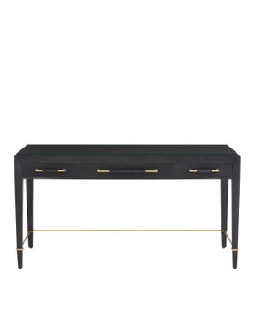 Verona Black Desk by Currey and Company - view 3