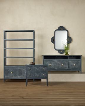 Santos Vintage Navy Chest by Currey and Company - view 7