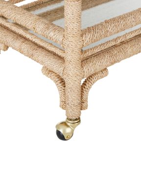 Olisa Rope Bar Cart by Currey and Company - view 3