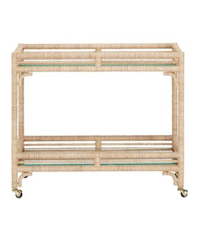 Olisa Rope Bar Cart by Currey and Company - view 4