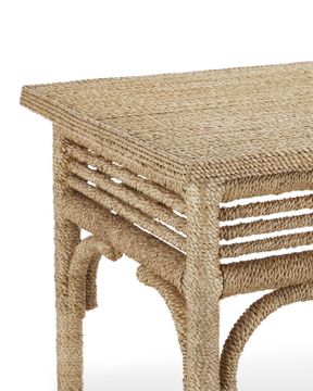 Olisa Large Rope Console Table by Currey and Company - view 2