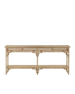 Olisa Large Rope Console Table by Currey and Company - view 3