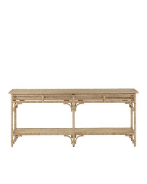 Olisa Large Rope Console Table by Currey and Company - view 5