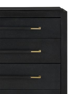 Verona Black Five-Drawer Chest by Currey and Company - view 2
