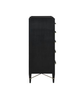 Verona Black Five-Drawer Chest by Currey and Company - view 4