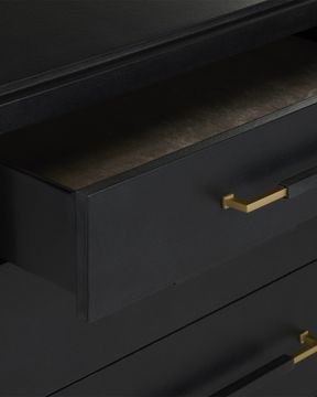 Verona Black Three-Drawer Chest by Currey and Company - view 2