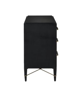 Verona Black Three-Drawer Chest by Currey and Company - view 5