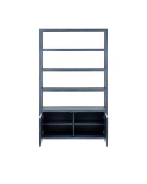 Santos Vintage Navy Storage Etagere by Currey and Company - view 6