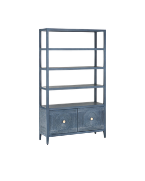 Santos Vintage Navy Storage Etagere by Currey and Company