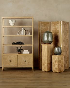 Santos Sea Sand Storage Etagere by Currey and Company - view 8