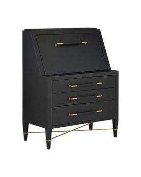 Verona Black Secretary Desk by Currey and Company
