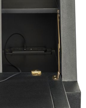 Verona Black Secretary Desk by Currey and Company - view 4