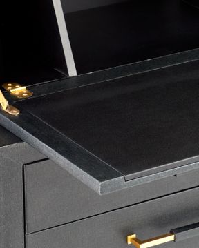 Verona Black Secretary Desk by Currey and Company - view 5