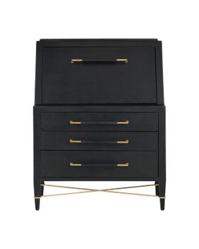 Verona Black Secretary Desk by Currey and Company - view 6