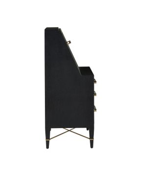 Verona Black Secretary Desk by Currey and Company - view 8