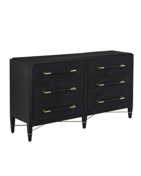 Verona Black Six-Drawer Chest by Currey and Company