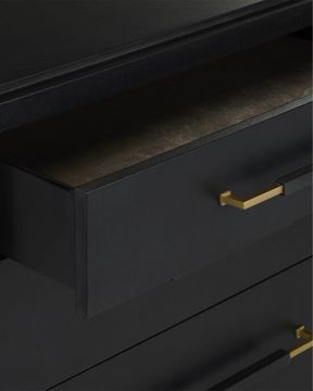 Verona Black Six-Drawer Chest by Currey and Company - view 2