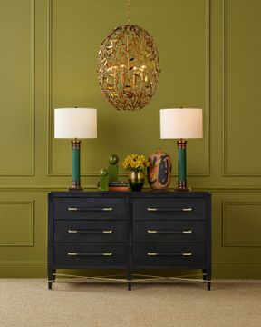 Verona Black Six-Drawer Chest by Currey and Company - view 6